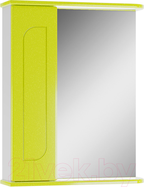 Изображение товара Шкаф с зеркалом для ванной Айсберг Радуга 60 (лайм)