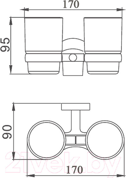 Изображение товара Набор стаканов для зубной щетки и пасты Haiba HB8708