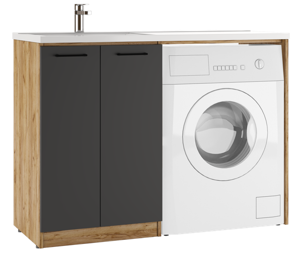 Изображение товара Тумба под умывальник Домино Космос 120 Craft с корзиной