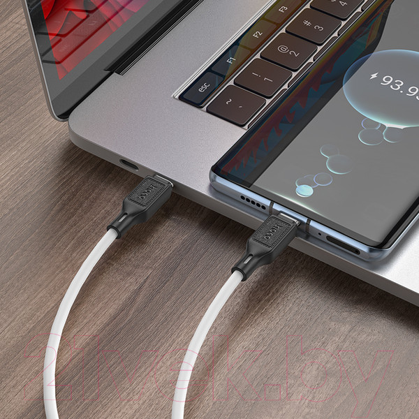 Изображение товара Кабель Hoco X90 Type-C -Type-C (1м, белый)