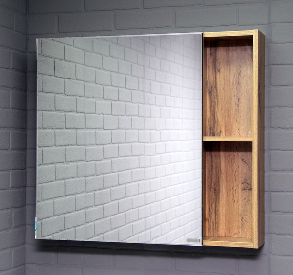 Изображение товара Шкаф с зеркалом для ванной Домино Craft 80