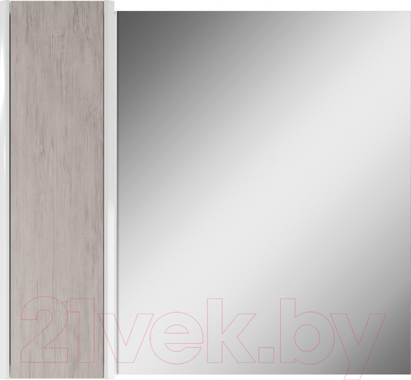 Изображение товара Шкаф с зеркалом для ванной Домино Uno 80 (дуб серый)