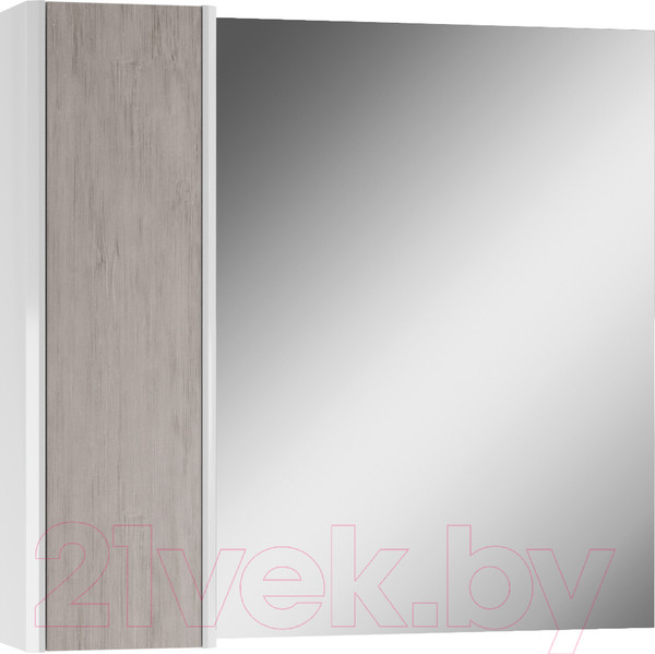 Изображение товара Шкаф с зеркалом для ванной Домино Uno 80 (дуб серый)