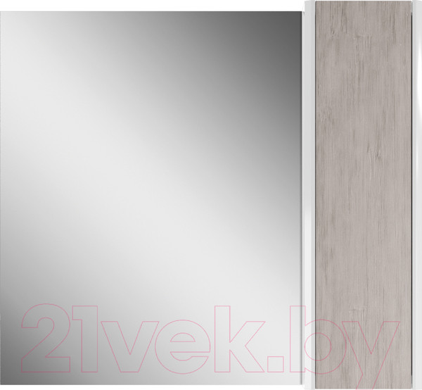 Изображение товара Шкаф с зеркалом для ванной Домино Uno 80 (дуб серый)