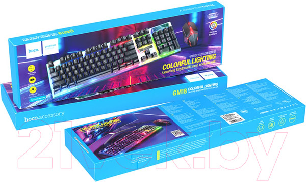 Изображение товара Комплект клавиатура и мышь Hoco GM18 (черный)