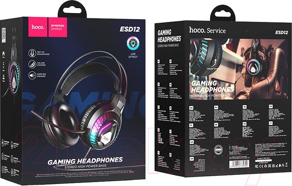 Изображение товара Наушники-гарнитура Hoco ESD12 (черный)