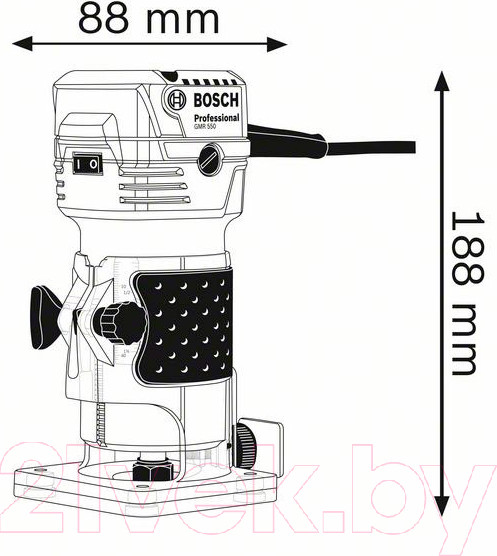 Изображение товара Профессиональный фрезер Bosch GKF 550 Professional (0.601.6A0.020)