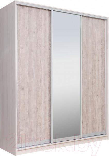 Изображение товара Шкаф-купе Рэйгрупп 203 YSX Elgon РГ-02.02 (ясень снежный/сосна/хром)