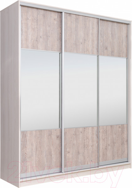 Изображение товара Шкаф-купе Рэйгрупп 176 YSX Elgon РГ-03.01 (ясень снежный/сосна/хром)