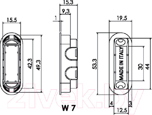 Изображение товара Защелка врезная с фиксацией Morelli M1895 SN
