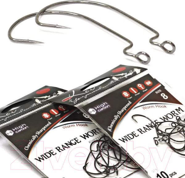 Изображение товара Набор крючков рыболовных KOI Wide Range Worm 3 INT (10шт, BN)