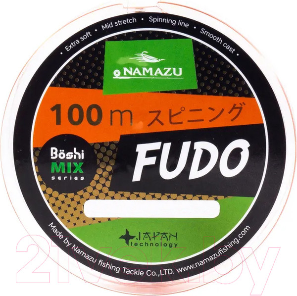 Изображение товара Леска монофильная Namazu Fudo 0.45мм (100м, оранжево-желтый)