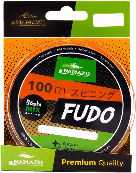 Изображение товара Леска монофильная Namazu Fudo 0.45мм (100м, оранжево-желтый)