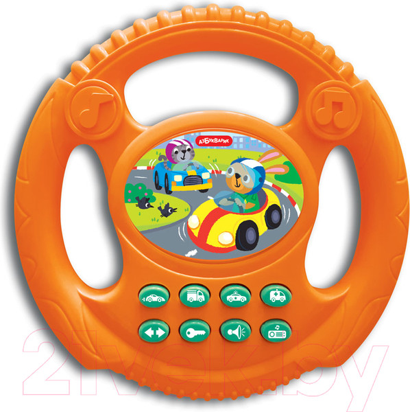 Изображение товара Развивающая игрушка Азбукварик Руль Веселые гонки / 3088 (оранжевый)