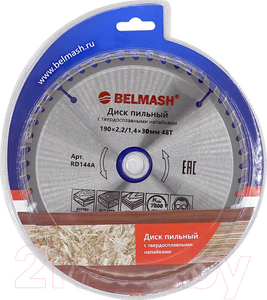 Изображение товара Пильный диск БЕЛМАШ 190x2.2/1.4x30/20/16 48T / RD144A