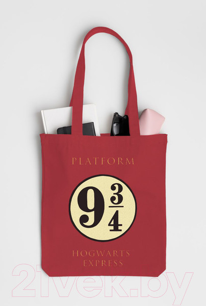 Изображение товара Сумка-шоппер Эксмо Платформа 9 и 3/4 / 9785699963782 (красный)