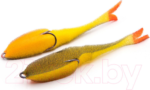 Изображение товара Мягкая приманка Yaman Devious Minnow на двойнике 105мм / Y-DM105-19 (19 UV, 5шт)