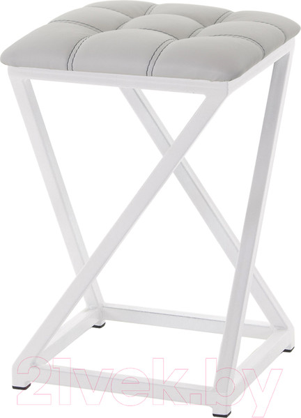 Изображение товара Табурет AMC Comfort 8К6.6 (кожзам серый/белый)