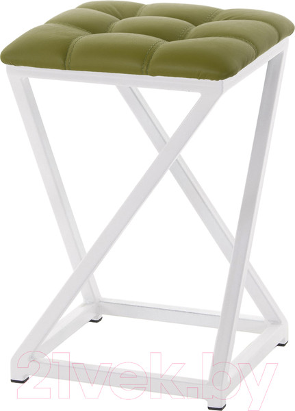 Изображение товара Табурет AMC Comfort 8К6.11 (кожзам оливковый/белый)