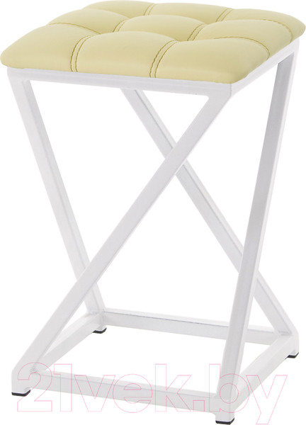 Изображение товара Табурет AMC Comfort 8К6.15 (кожзам светло-желтый/белый)
