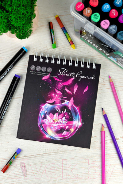 Изображение товара Скетчбук Феникс+ Розовые кристаллы / 62109