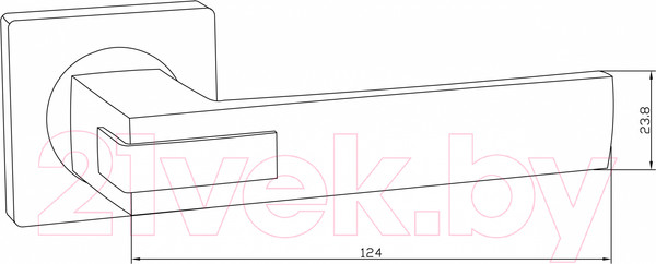 Изображение товара Ручка дверная Ренц Катания / INDH 301-02 MBN/CP (матовый черный никель/хром блестящий)