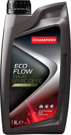 Изображение товара Моторное масло Champion Eco Flow 5W20 SP/RC G6 FE / 1047263 (1л)