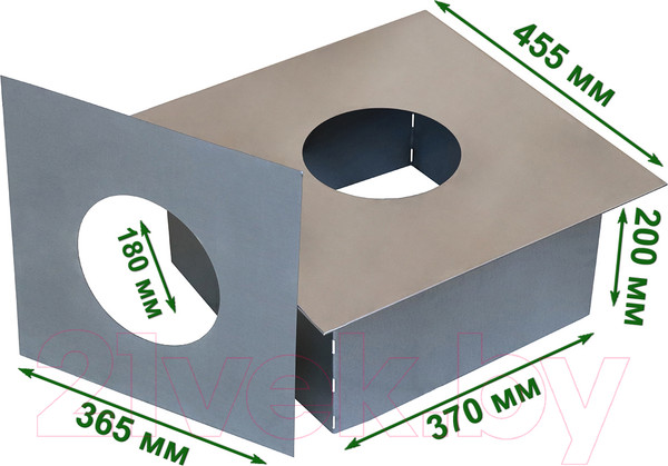 Изображение товара Потолочно-проходной узел дымохода КомфортПром D180 (10221205)