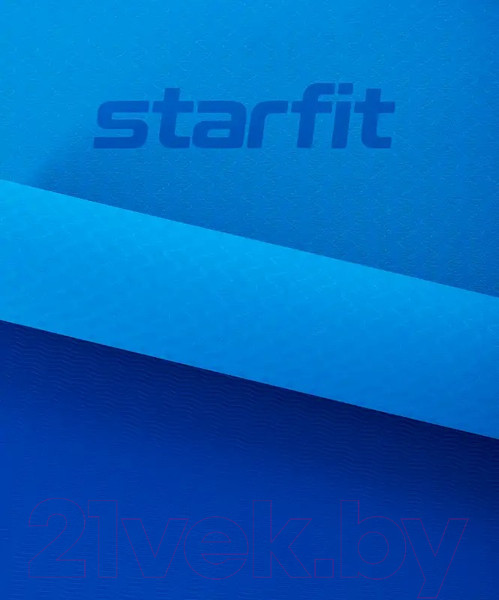 Изображение товара Коврик для йоги и фитнеса Starfit FM-201 TPE (183x61x0.6см, синий/темно-синий)