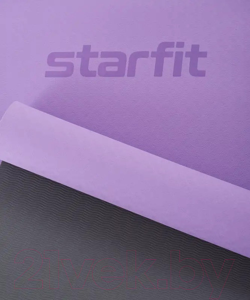 Изображение товара Коврик для йоги и фитнеса Starfit FM-201 TPE (183x61x0.6см, фиолетовый пастель/серый)