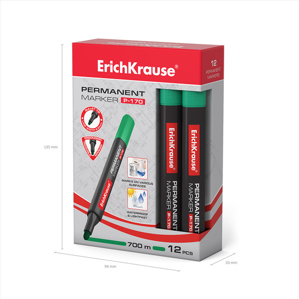 Изображение товара Маркер перманентный Erich Krause P-170 / 7315 (зеленый)