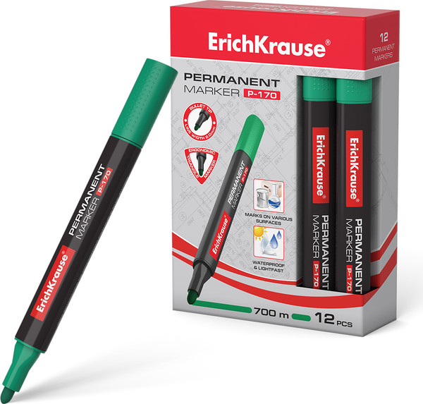 Изображение товара Маркер перманентный Erich Krause P-170 / 7315 (зеленый)