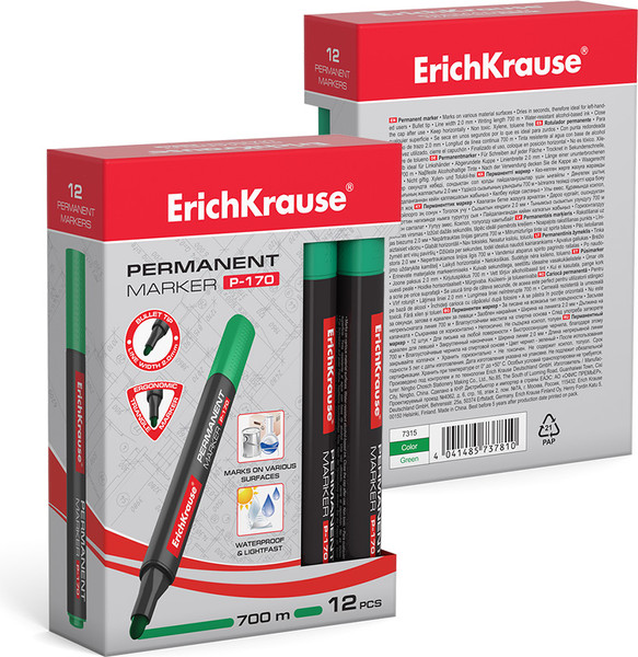 Изображение товара Маркер перманентный Erich Krause P-170 / 7315 (зеленый)
