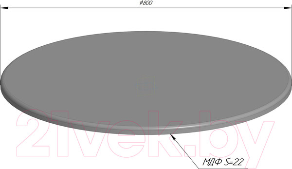 Изображение товара Столешница для стола Sheffilton SHT-ТT 80 МДФ (бетон голубой)
