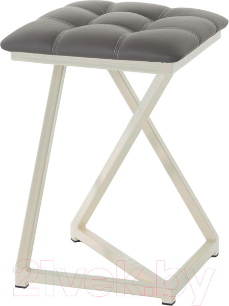 Изображение товара Табурет AMC Comfort 9К3.5 (кожзам графит/слоновая кость)