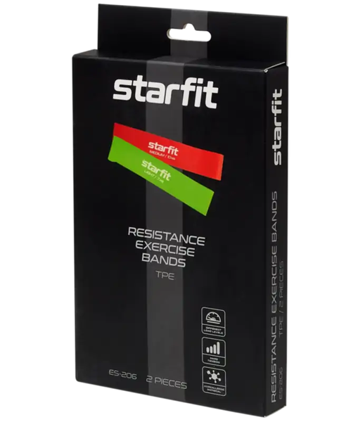 Изображение товара Набор эспандеров Starfit ES-206 (2шт, малиновый/лаймовый)