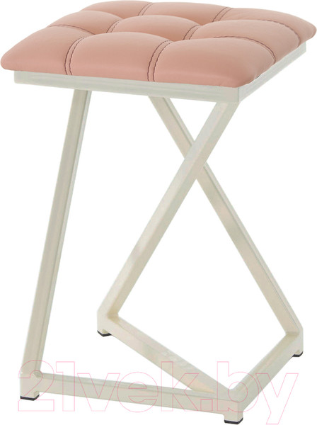 Изображение товара Табурет AMC Comfort 9К3.7 (кожзам коралл/слоновая кость)