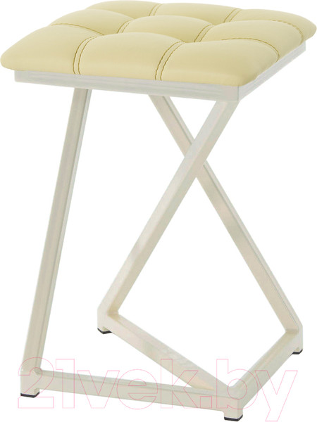 Изображение товара Табурет AMC Comfort 9К3.15 (кожзам светло-желтый/слоновая кость)