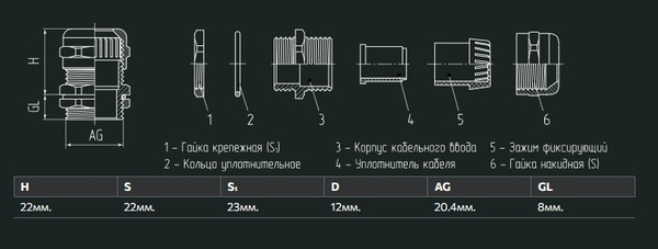Изображение товара Кабельный ввод Fortisflex PGM 13 / 83624