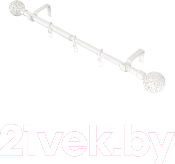 Изображение товара Карниз для штор LEGRAND Раздвижной 1.6-3м 1-но рядный / 58102161 (белый)