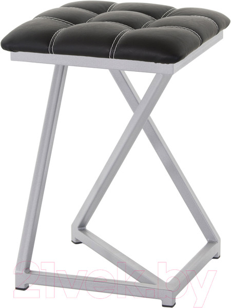 Изображение товара Табурет AMC Comfort 9К5.1 (кожзам черный/серебристый)