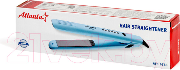 Изображение товара Выпрямитель для волос Atlanta ATH-6736 (голубой)