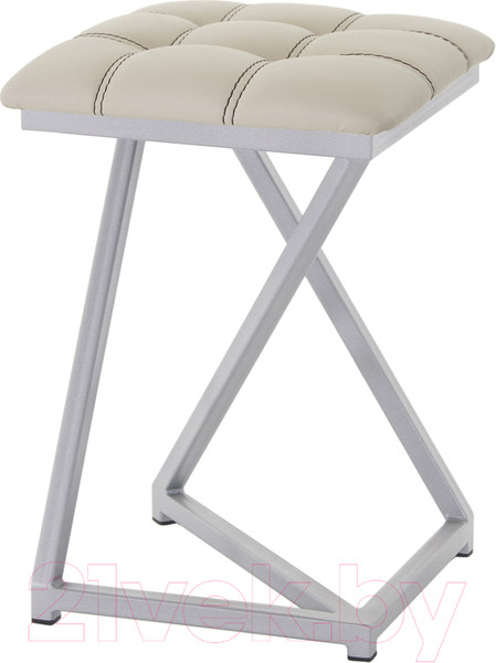 Изображение товара Табурет AMC Comfort 9К5.3 (кожзам бежевый/серебристый)