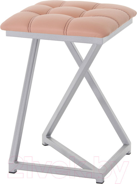 Изображение товара Табурет AMC Comfort 9К5.7 (кожзам коралл/серебристый)