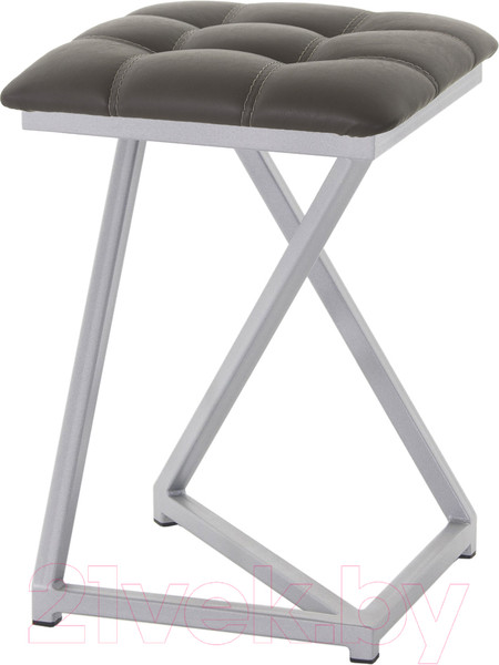 Изображение товара Табурет AMC Comfort 9К5.8 (кожзам серо-коричневый/серебристый)