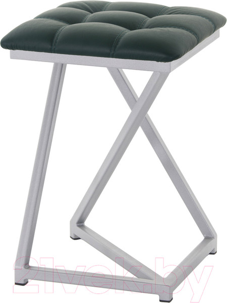 Изображение товара Табурет AMC Comfort 9К5.9 (кожзам зеленый/серебристый)