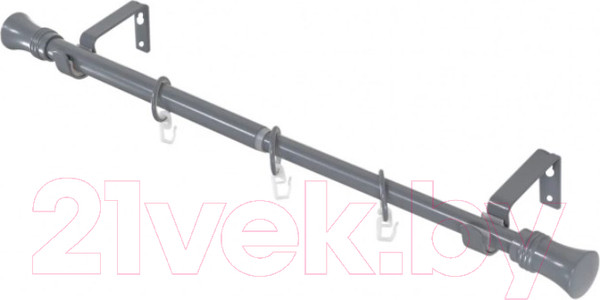 Изображение товара Карниз для штор LEGRAND Цилиндр Раздвижной 1.6-3м 1-но рядный / 58102158 (серый)