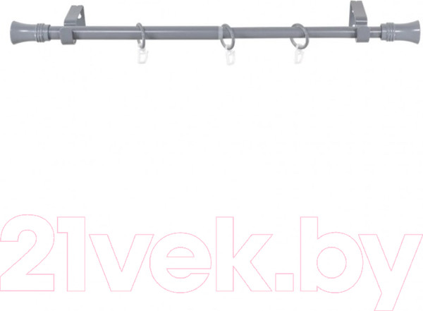 Изображение товара Карниз для штор LEGRAND Цилиндр Раздвижной 1.6-3м 1-но рядный / 58102158 (серый)