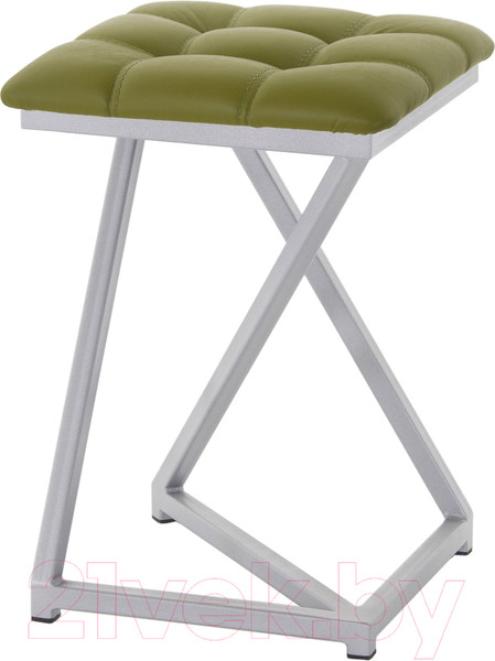 Изображение товара Табурет AMC Comfort 9К5.11 (кожзам оливковый/серебристый)