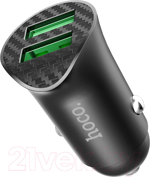 Изображение товара Адаптер питания автомобильный Hoco Z39 (черный)